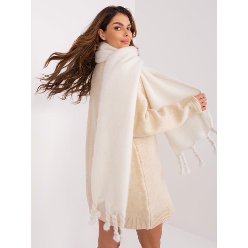 Dlouhá šála s třásněmi GIMA ecru 