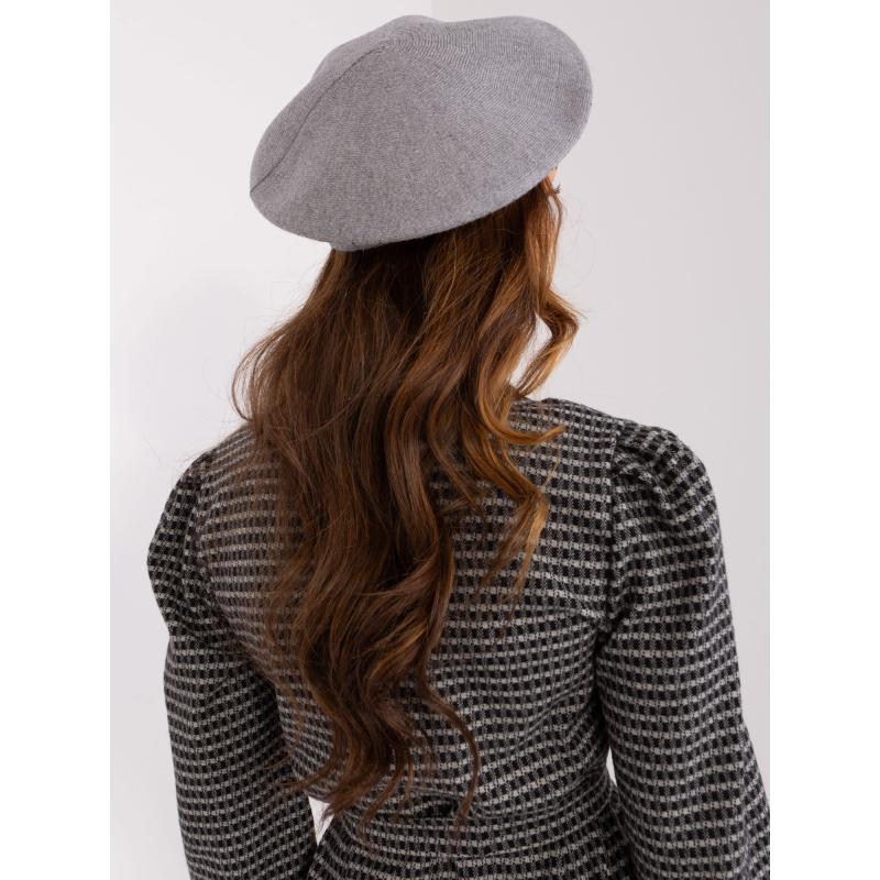 Dámský baret s kamínky REW šedý 