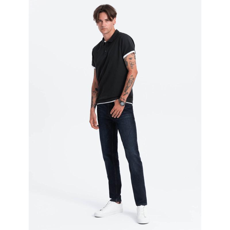 Pánská bavlněná polokošile V8 OM-POSS-0113 černá 