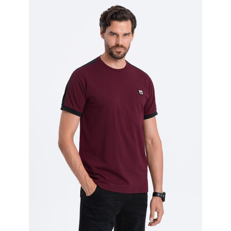 Pánske bavlnené tričko V2 S1632 bordová