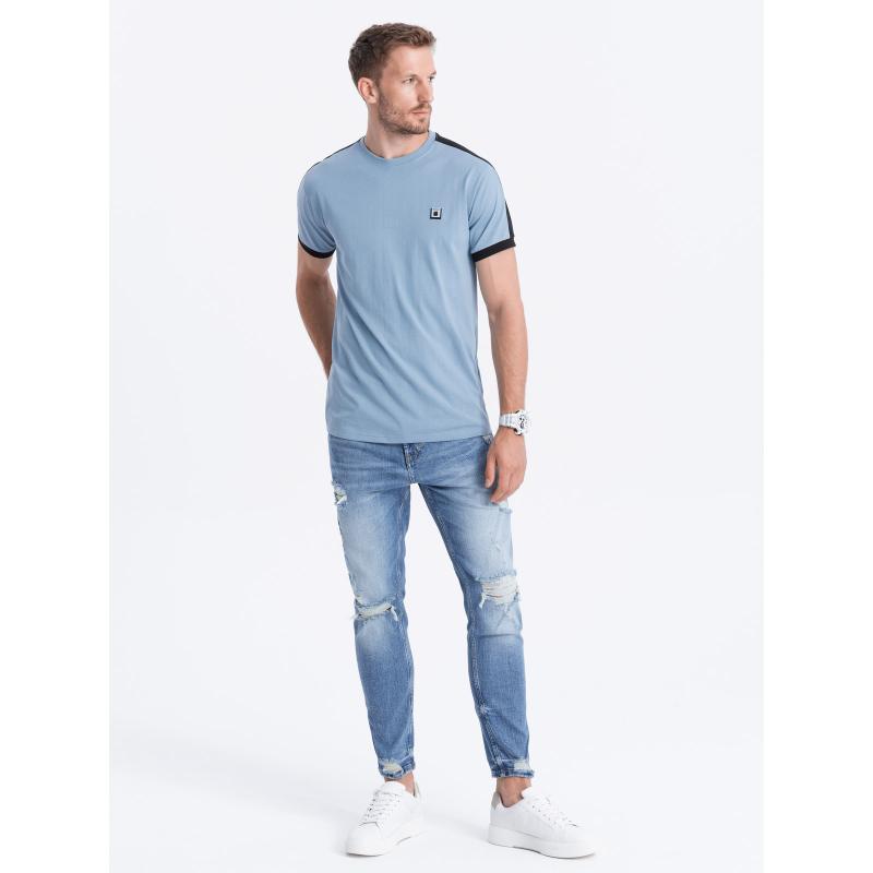 Pánske bavlnené tričko V3 S1632 modré