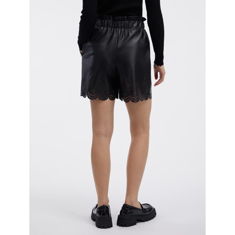 Fekete női bőrnadrág