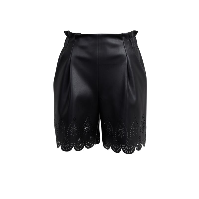 Fekete női bőrnadrág