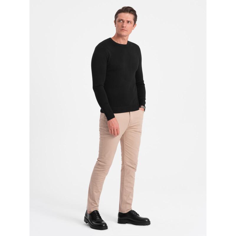 Férfi kerek nyakú pulóver V2 OM-SWBS-0106 fekete