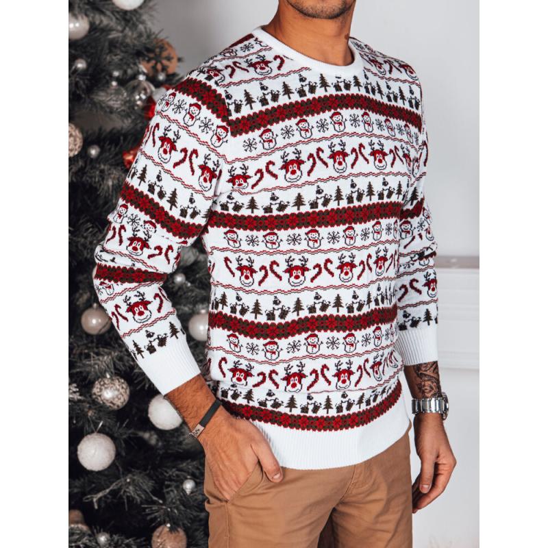 Pánský vánoční svetr CHRISTMASS bílý