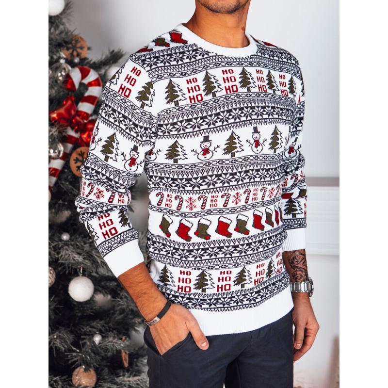 Pánský vánoční svetr HOLLY bílý