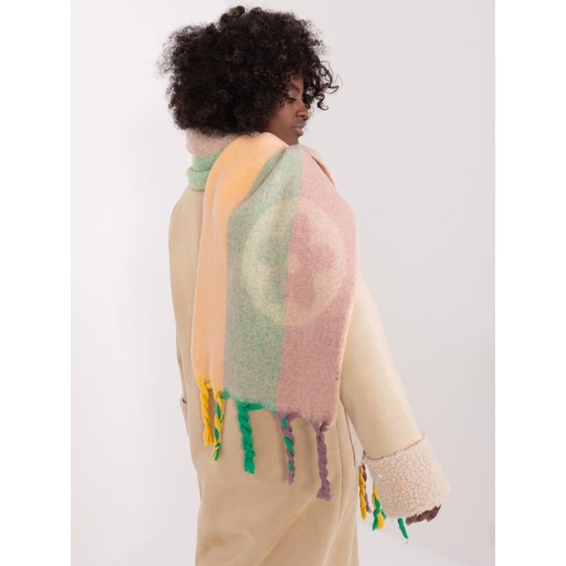 Női téli mintás sál PAT bézs színű