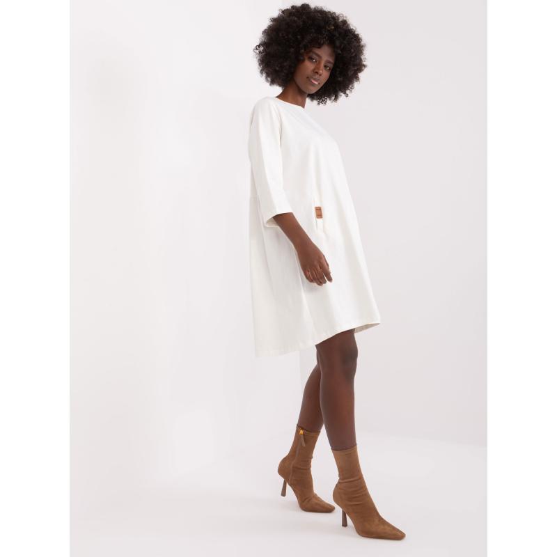 Dámské šaty z bavlny DALENNE ecru