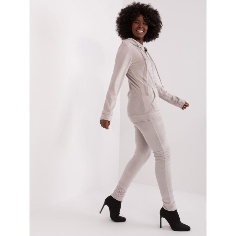 Dámský komplet s mikinou na zip IKKA šedý