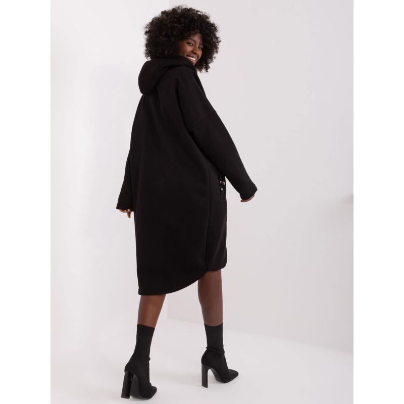 Dámská blúza bavlněná basic s manžetami černá