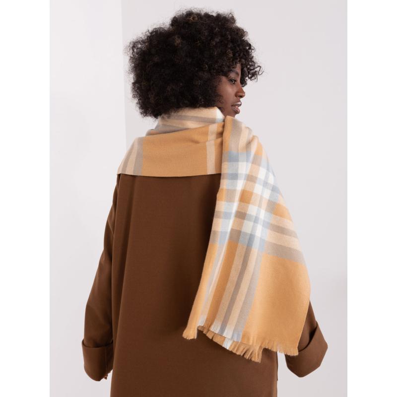 Dámská šála kostkovaná MILA hnědá