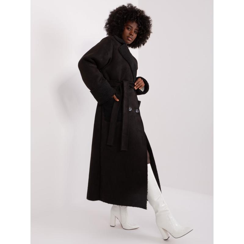 Dámský kabát s kapsami PALE černý 