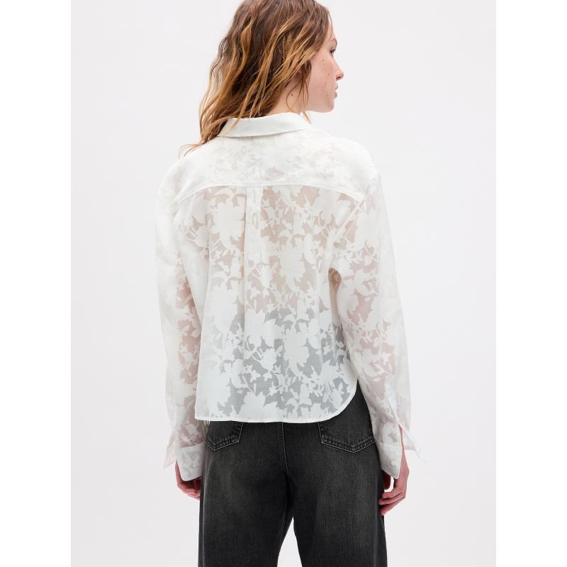 Csipkés crop póló