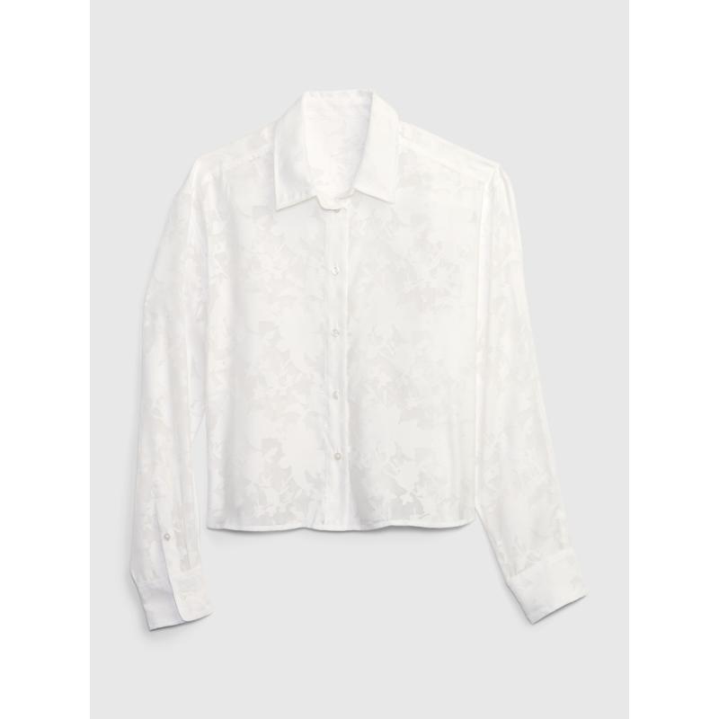 Csipkés crop póló