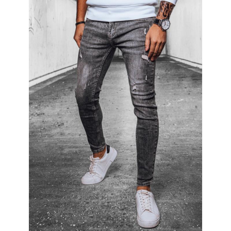 Pánske džínsové nohavice DENIM sivé