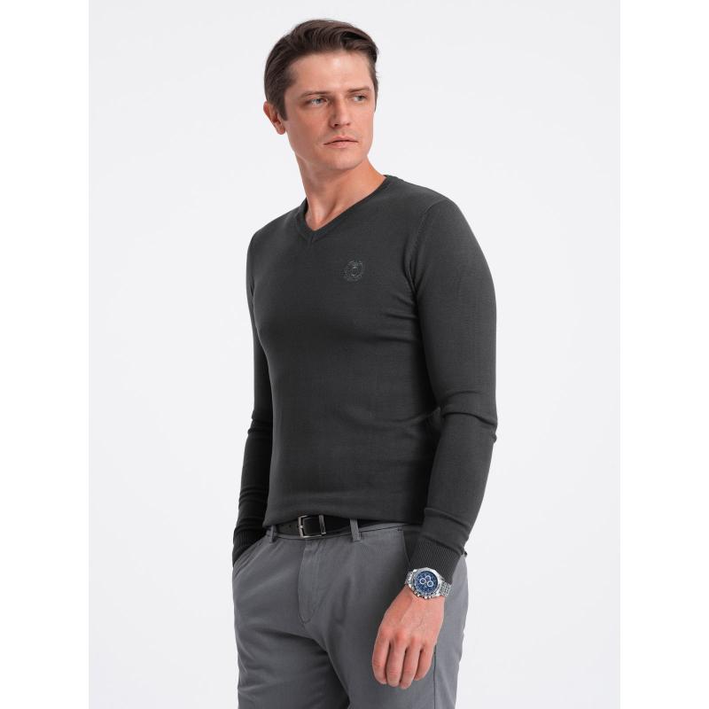 Férfi V17 OM-SWBS-0107 grafit színű pulóver