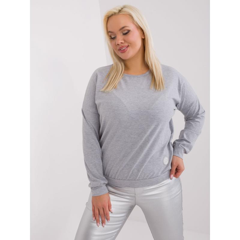 Női plus size blúz pamutból AWE szürke
