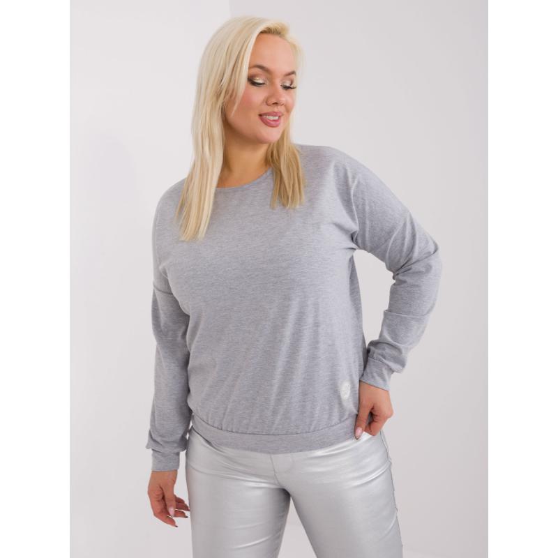 Női plus size blúz pamutból AWE szürke