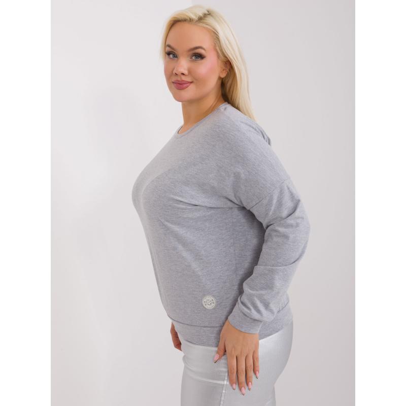 Női plus size blúz pamutból AWE szürke