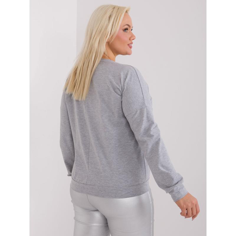 Női plus size blúz pamutból AWE szürke