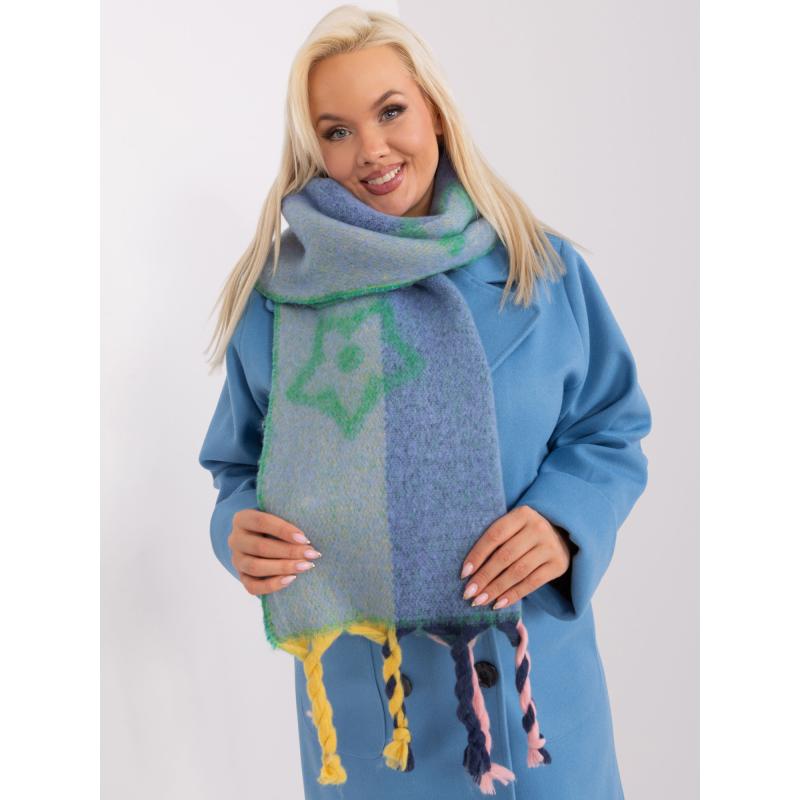 Női rojtos sál AWA zöld