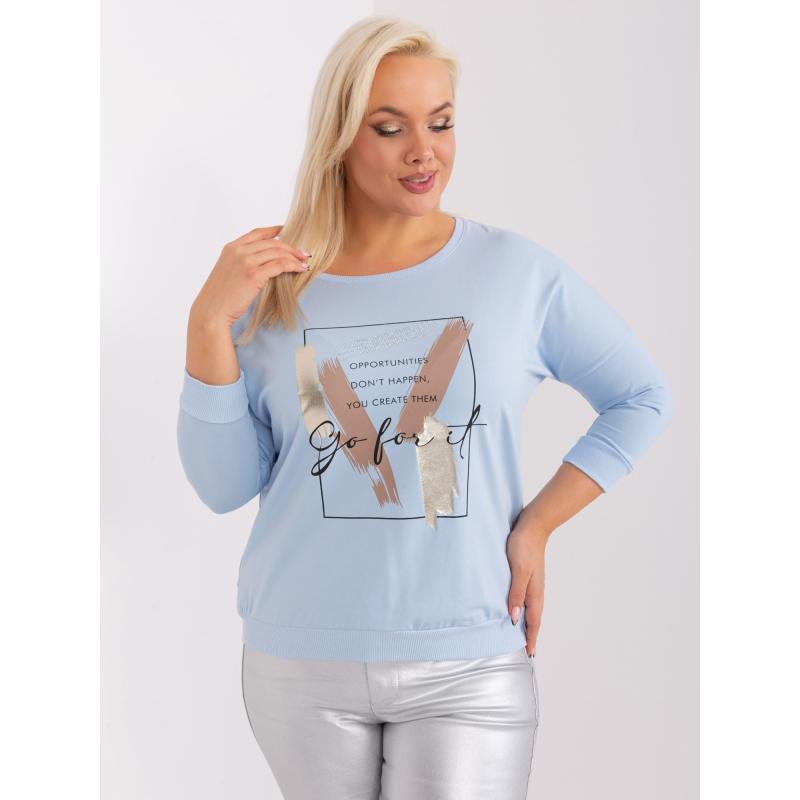 Dámská halenka plus size DAP světle modrá  