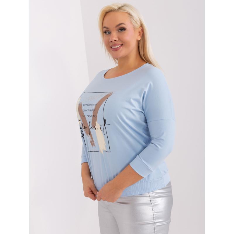 Dámská halenka plus size DAP světle modrá  