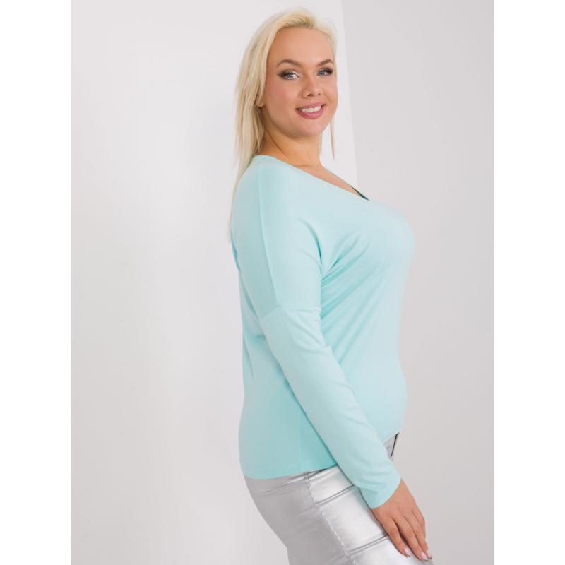 Dámská halenka plus size z viskózy ELISA mátová
