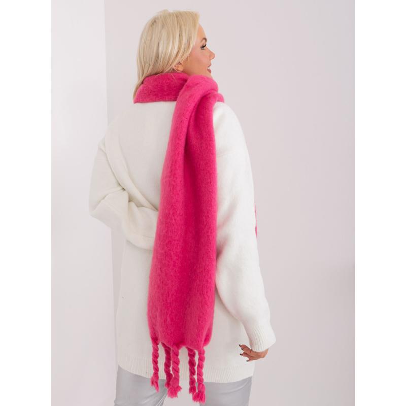 Dámská šála se střapci DAL tmavě růžová 