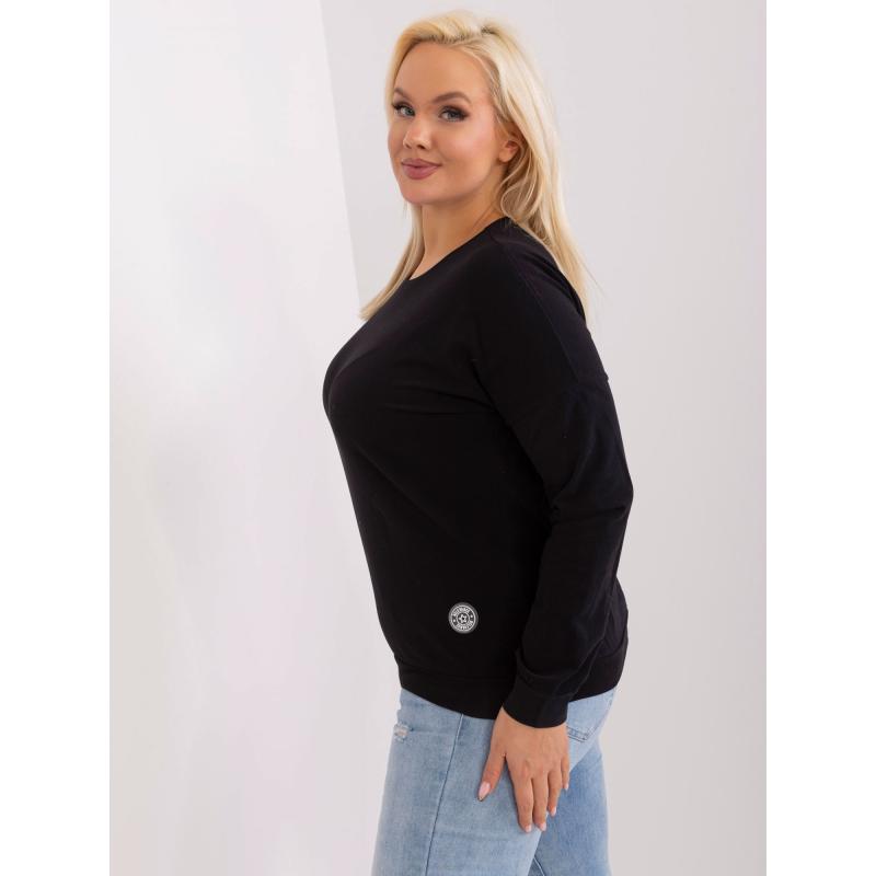 Női plus size blúz DAX fekete