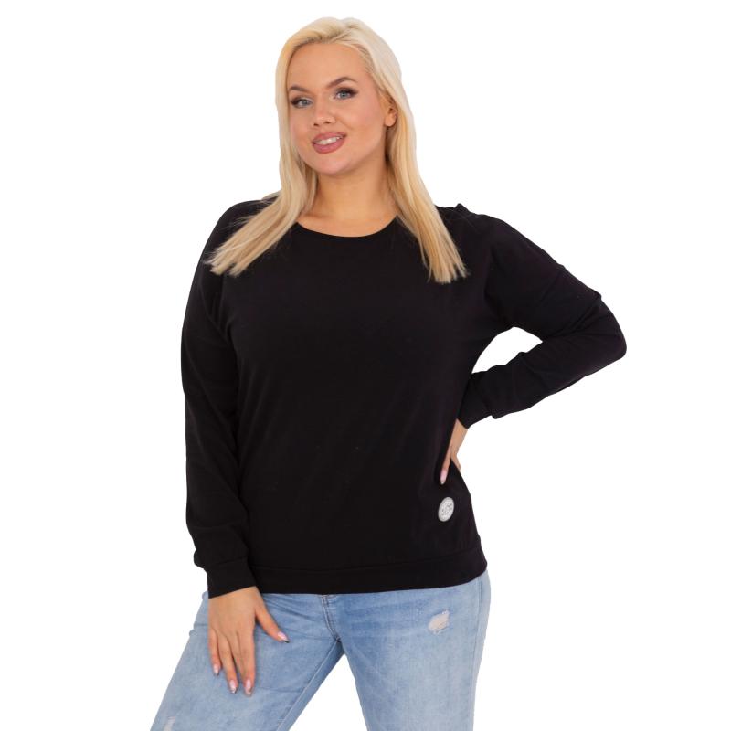 Női plus size blúz DAX fekete