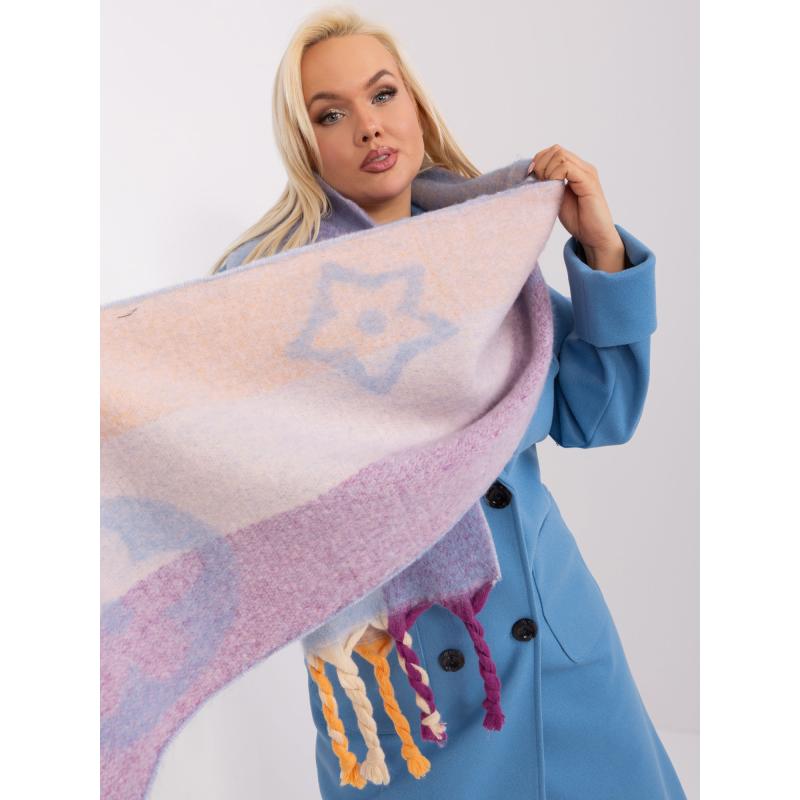 Dámská šála s třásněmi DAN světle modrá