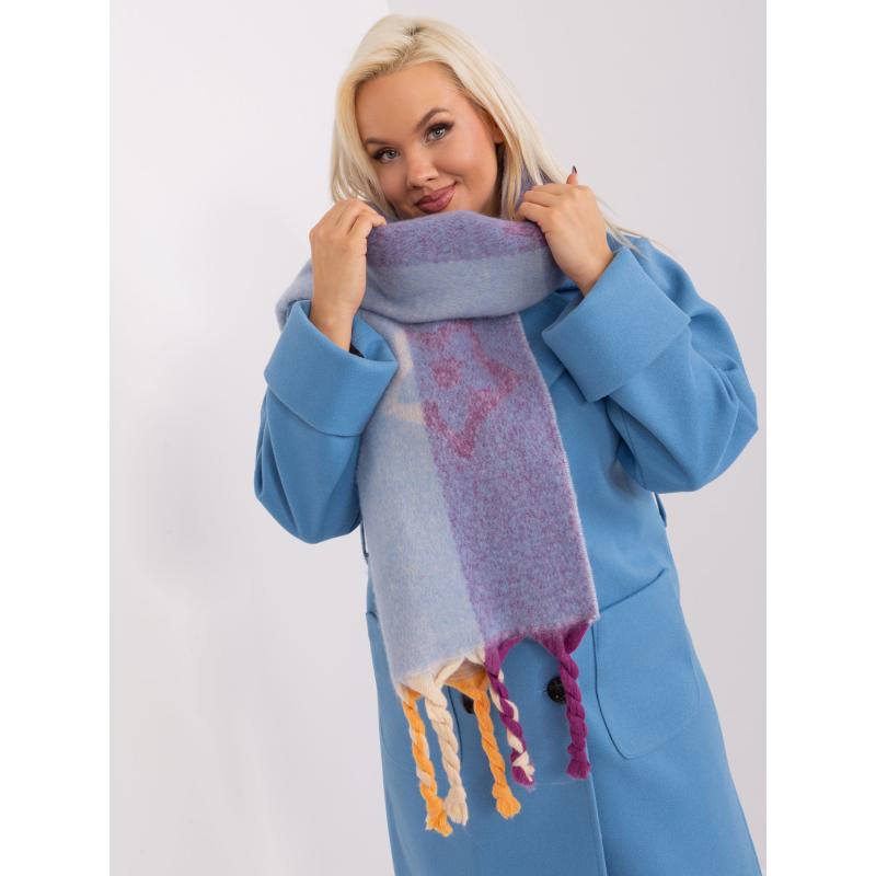 Dámská šála s třásněmi DAN světle modrá