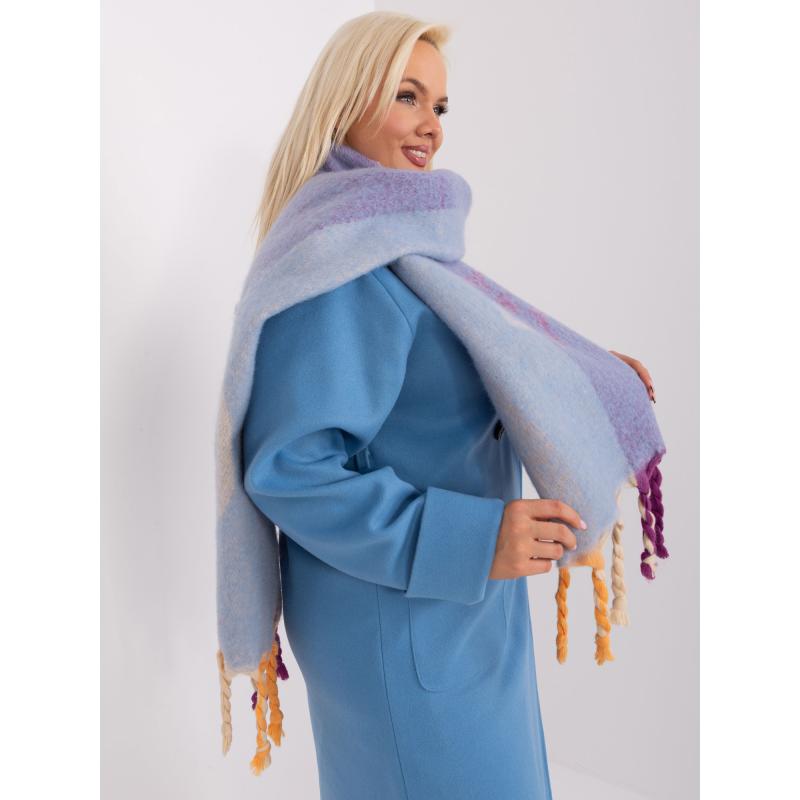 Dámská šála s třásněmi DAN světle modrá