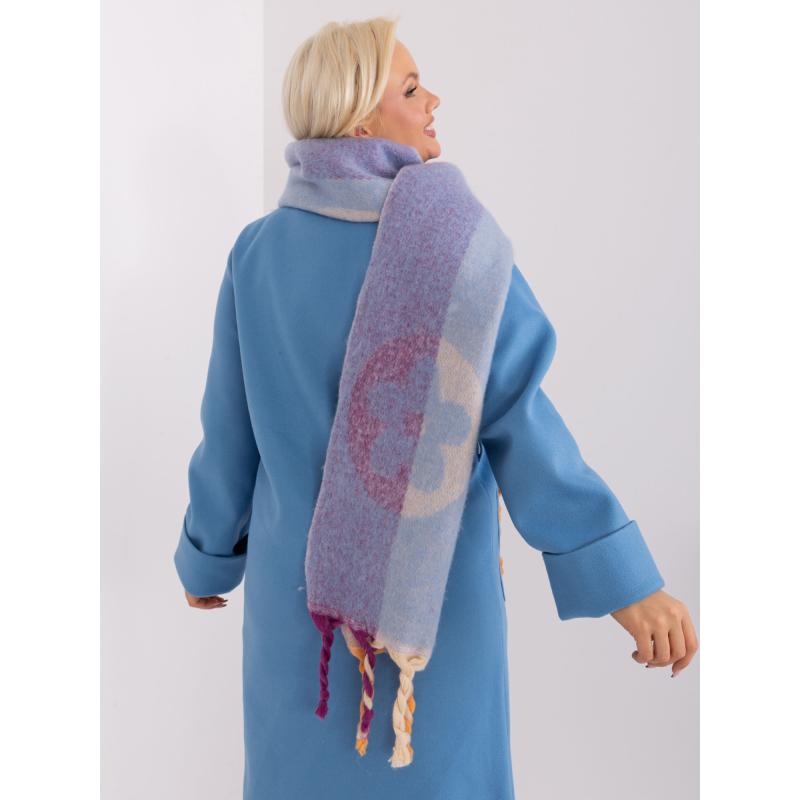 Dámská šála s třásněmi DAN světle modrá