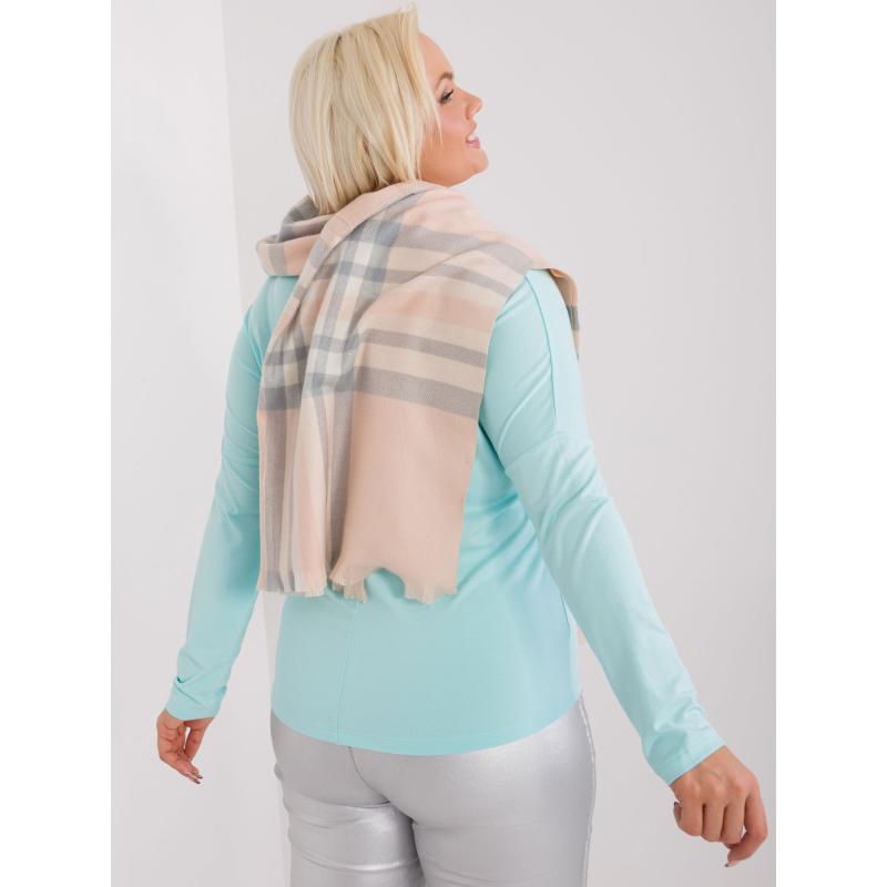 Női sál világos KOS rózsaszín és szürke