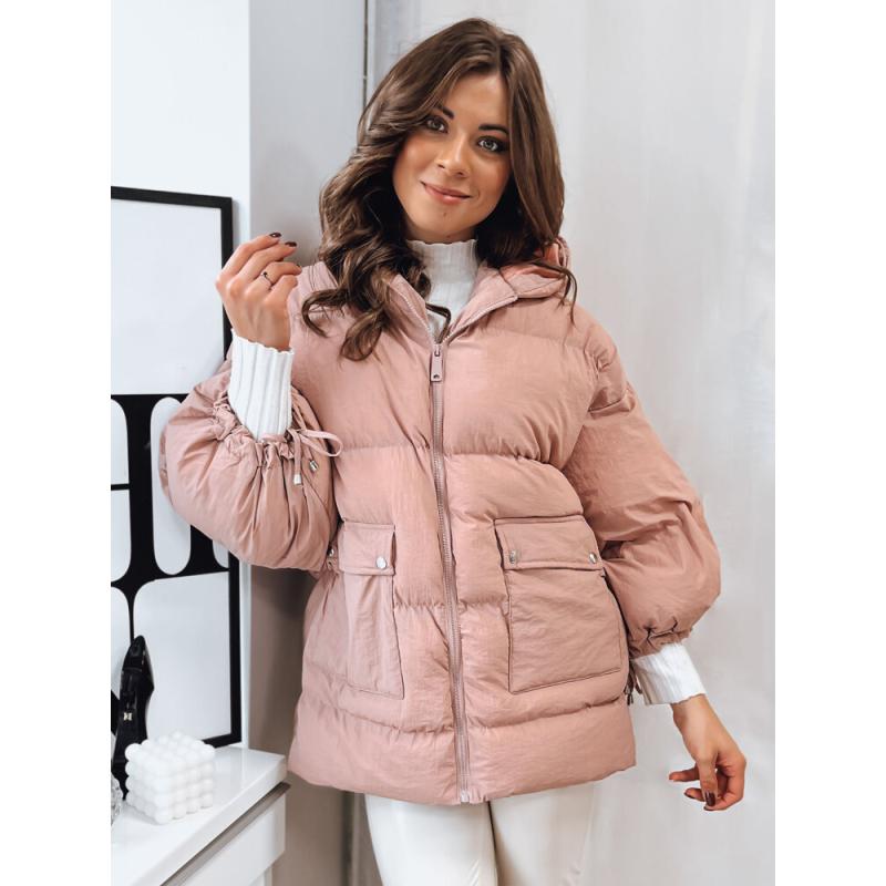Női steppelt kabát PARIMA rózsaszín