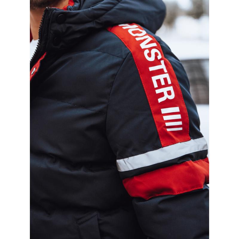 Férfi steppelt télikabát BELA sötétkék