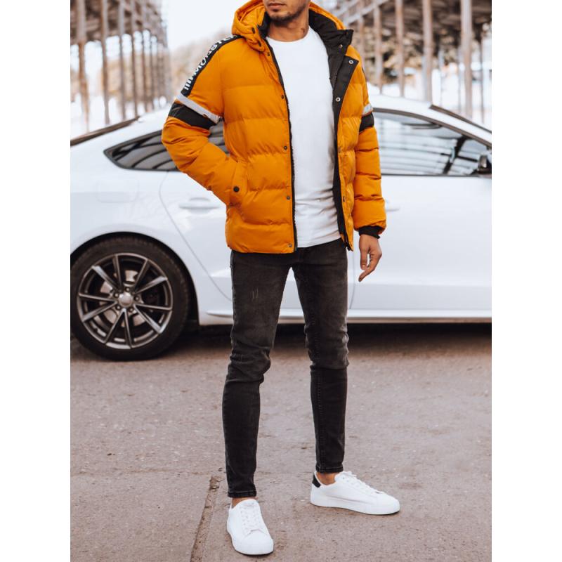 Pánská prošívaná zimní bunda BELA žlutá