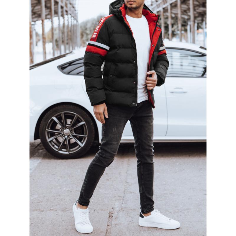 Férfi téli steppelt kabát BELA fekete