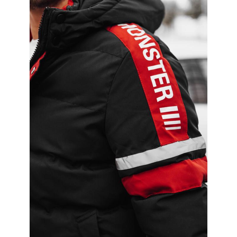 Férfi téli steppelt kabát BELA fekete