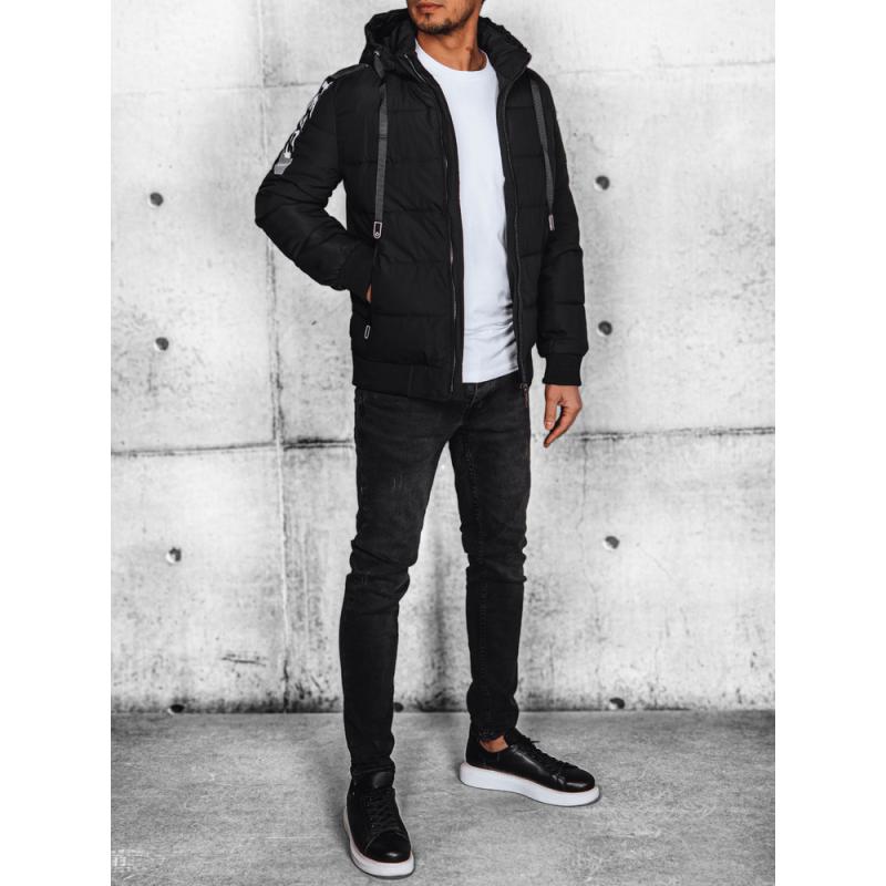 Pánská prošívaná bunda LEVA černá