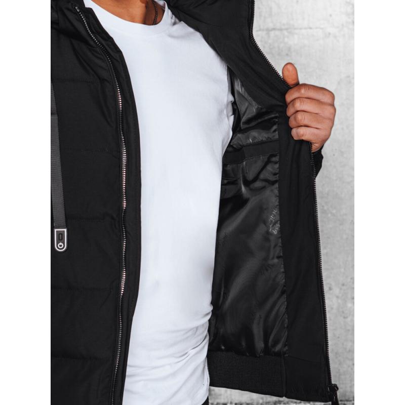 Pánská prošívaná bunda LEVA černá