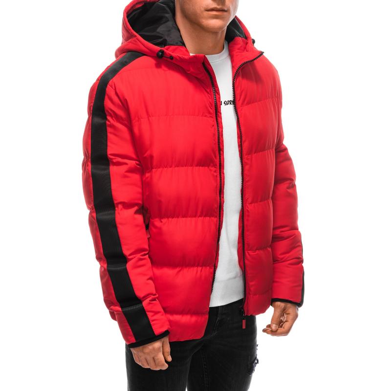Pánská prošívaná zimní bunda V2 EM-JAHP-0101 červená 