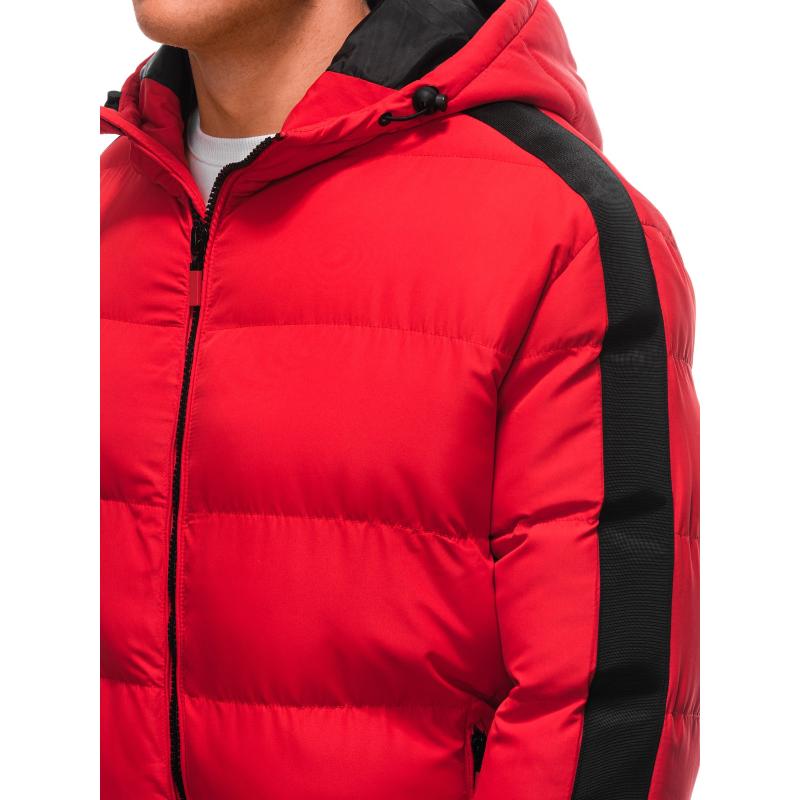 Pánská prošívaná zimní bunda V2 EM-JAHP-0101 červená 