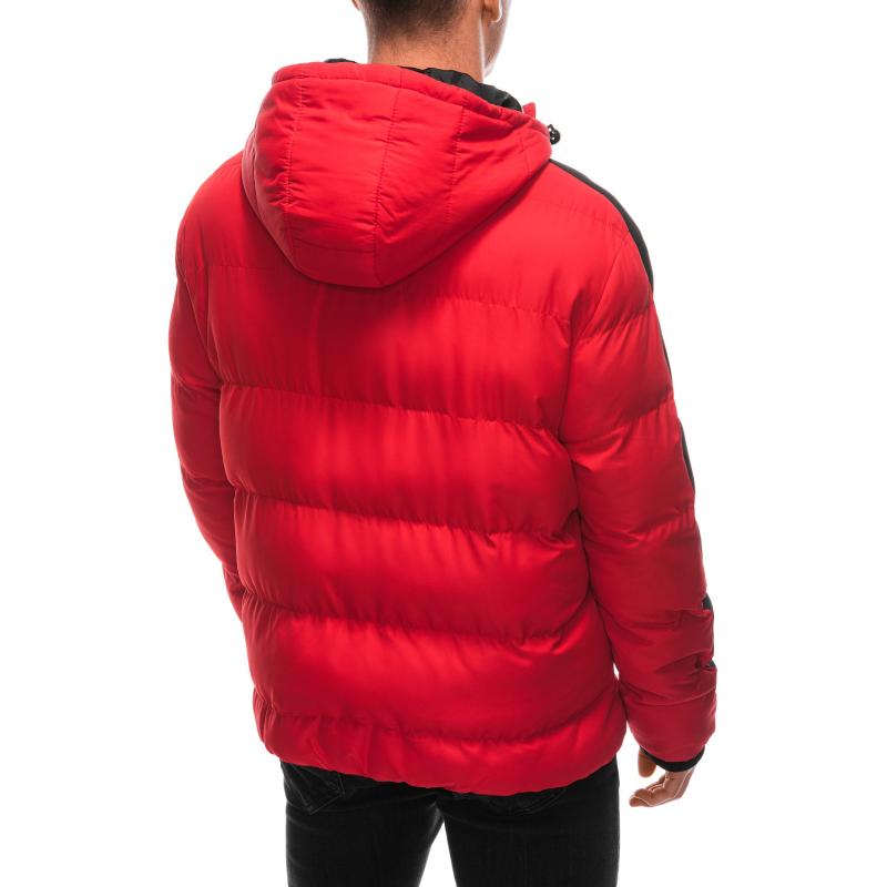 Pánská prošívaná zimní bunda V2 EM-JAHP-0101 červená 