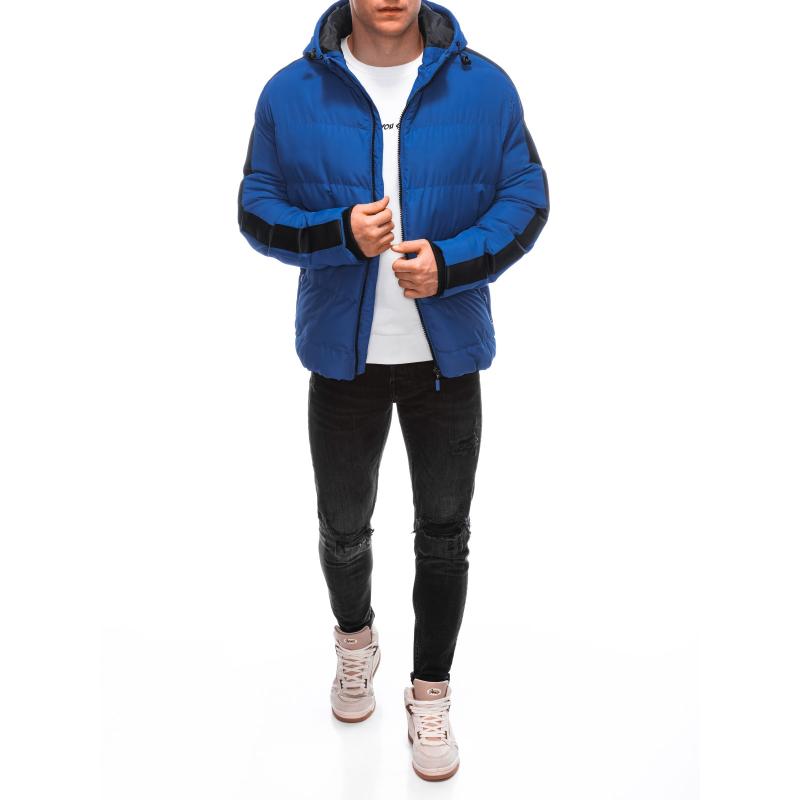 Férfi steppelt télikabát V3 EM-JAHP-0101 kék