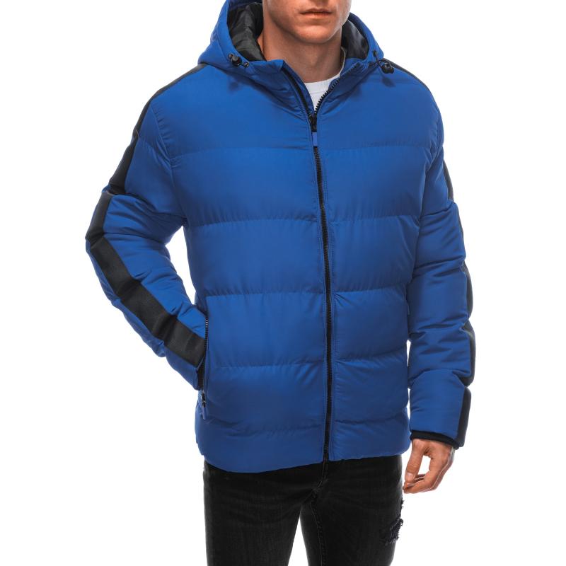 Férfi steppelt télikabát V3 EM-JAHP-0101 kék