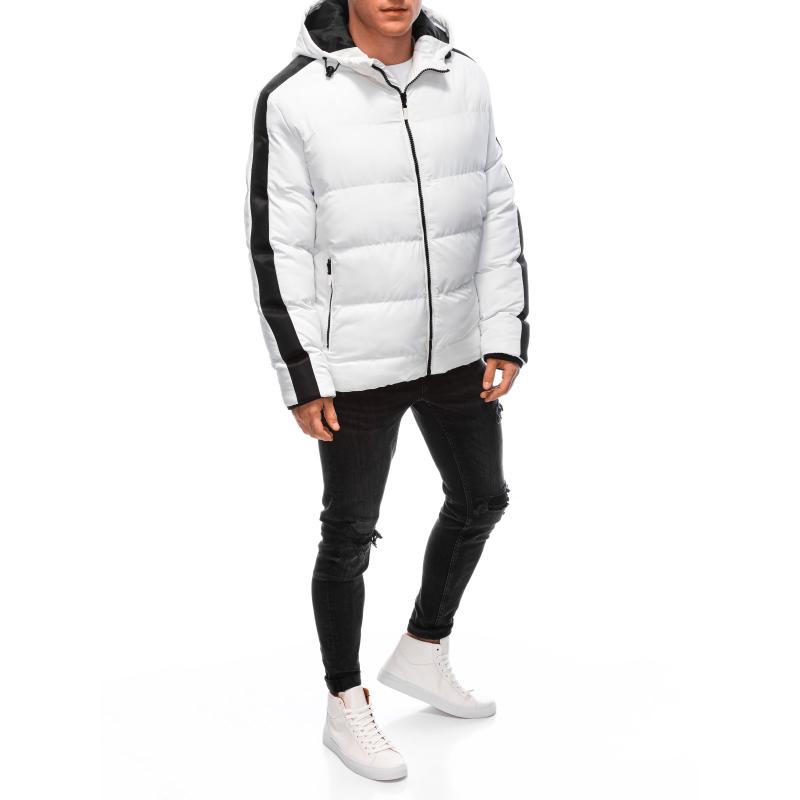 Férfi steppelt télikabát V5 EM-JAHP-0101 fehér