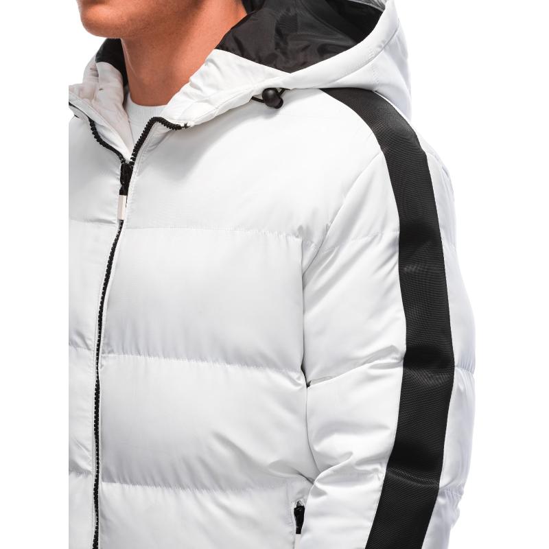 Férfi steppelt télikabát V5 EM-JAHP-0101 fehér